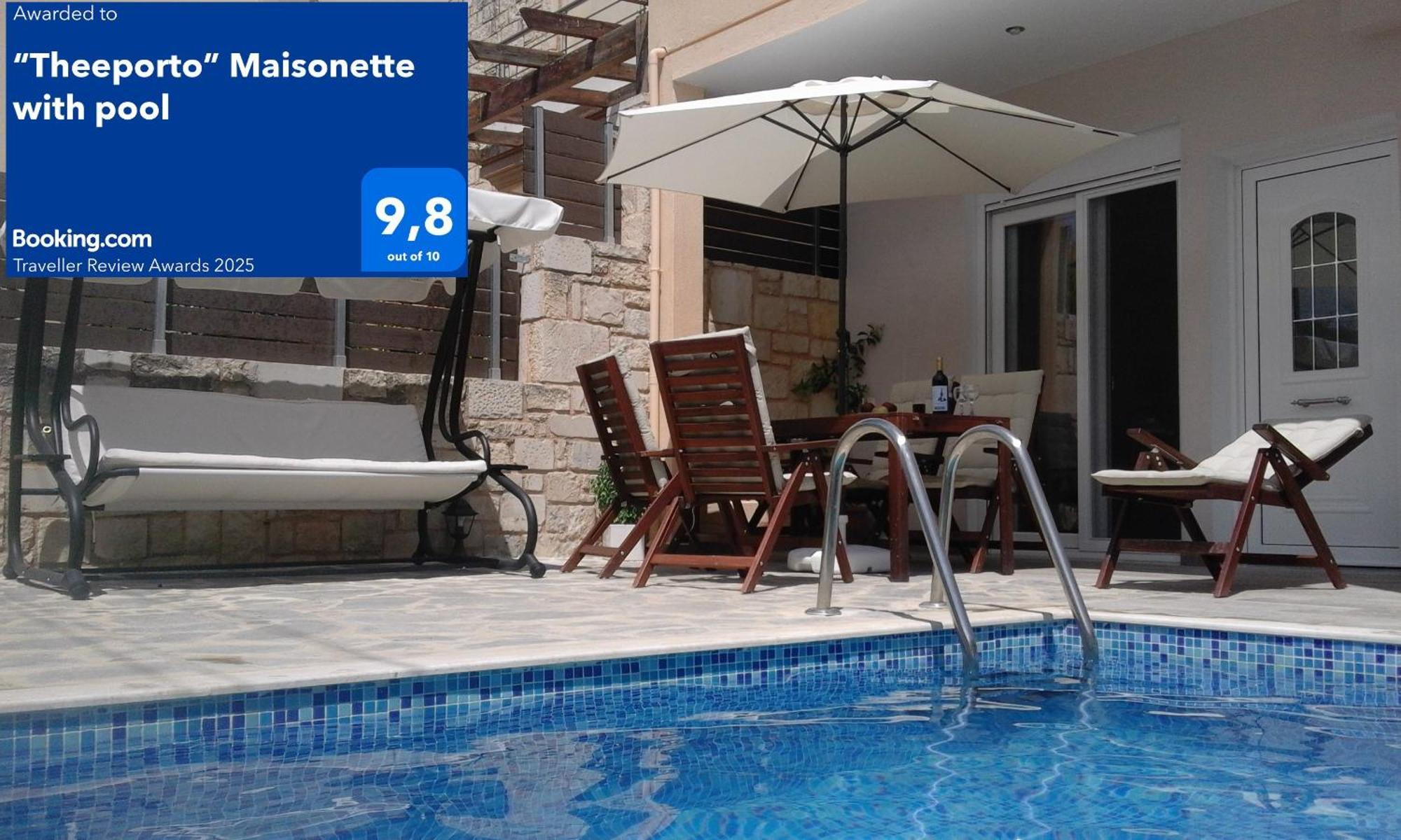 “Theeporto” Maisonette With Pool Gouvai Exteriör bild